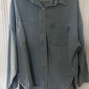 Casual Denim Button-Up Shirt